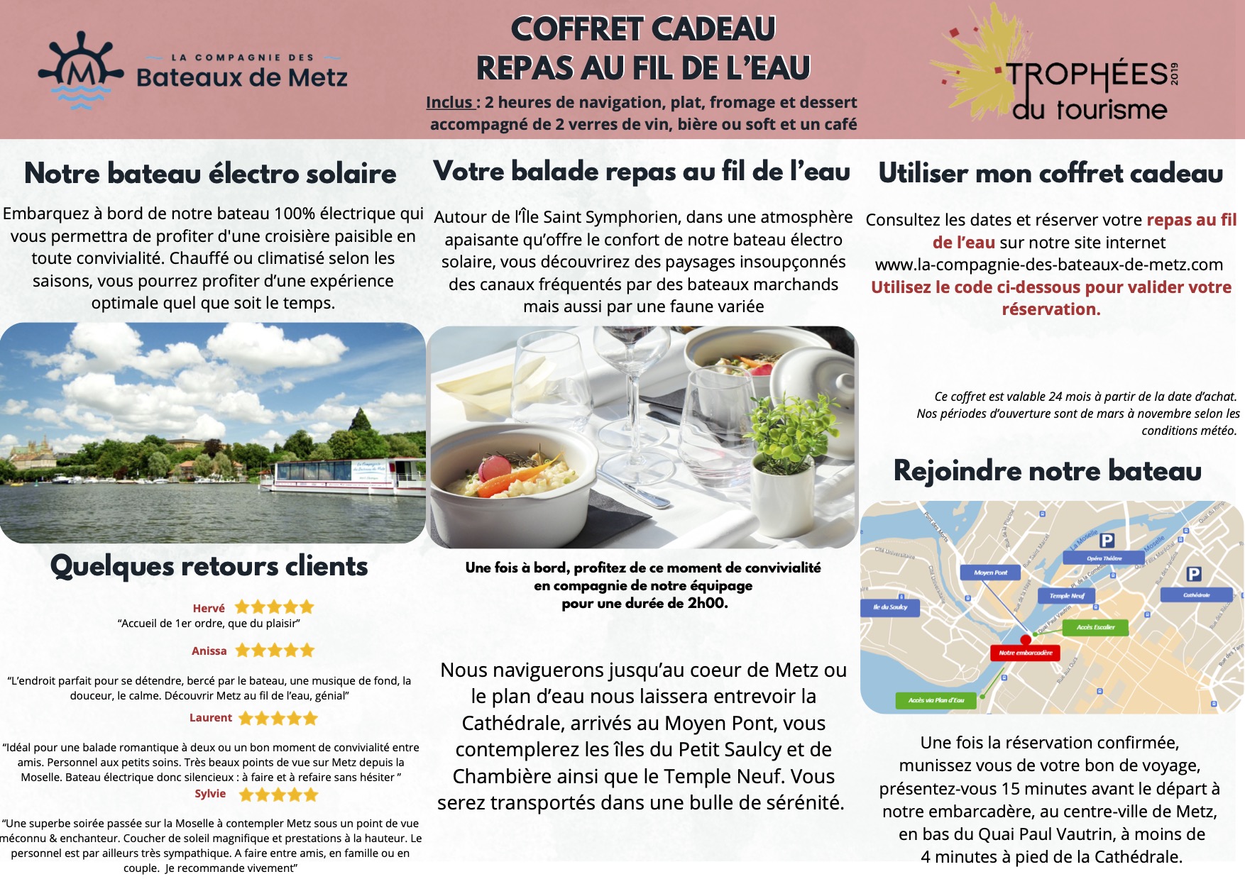 Coffret cadeau "Repas au fil de l'eau"